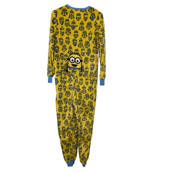 Despicable Me Minions Made Union Suit Womens Medium 8-10 Yellow Fleece Pajamas - Picture 1 of 7